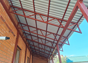 Навес односкатный к дому