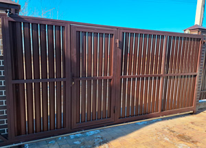 Откатные ворота из евроштакетника