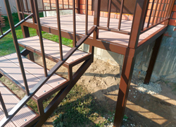 Входная группа с обшивкой ДПК