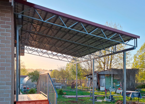 Односкатный навес для авто