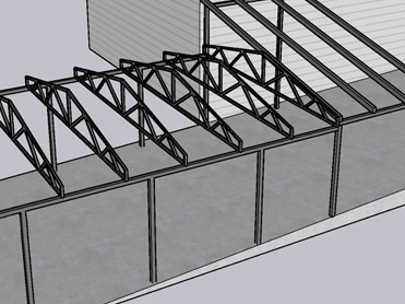 3D модель навеса
