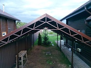 Навес с Гибкой черепицей