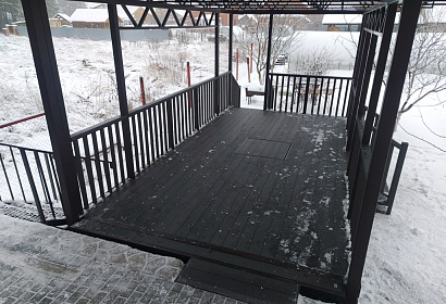 Беседка из металла обшитая ДПК