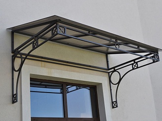 Козырёк из Монолитного поликарбоната