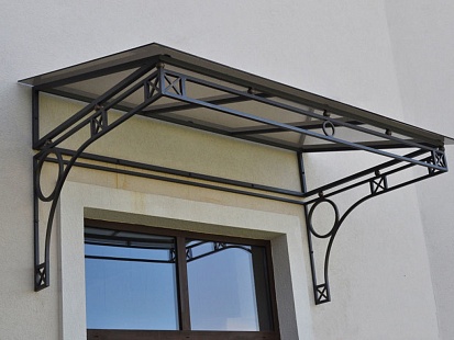 Козырёк из Монолитного поликарбоната