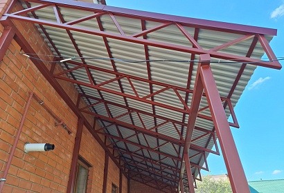 Навес односкатный к дому Навес односкатный к дому