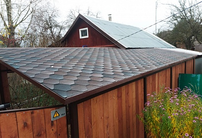 Навес с гибкой черепицей для авто