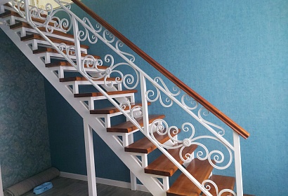 Металлические перила для лестницы в дом