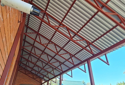 Навес односкатный к дому Навес односкатный к дому