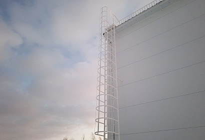 Ограждение и пожарная лестница