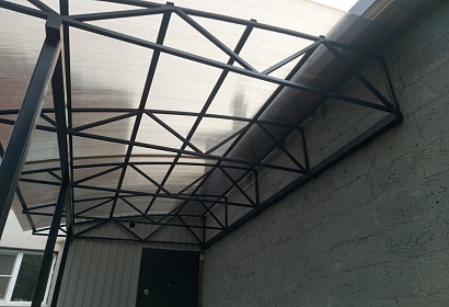 Навес примыкающий к дому