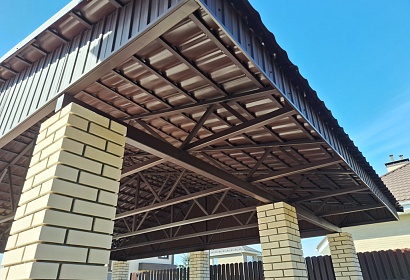 Навес для двух машин