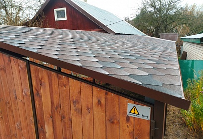 Навес с гибкой черепицей для авто