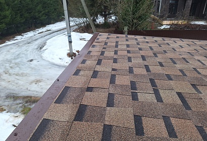 Односкатный навес с гибкой черепицей Односкатный навес с гибкой черепицей