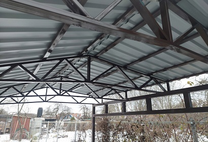 Навесы с примыканием Навесы с примыканием