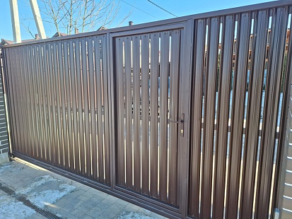Ворота Откатные с Калиткой