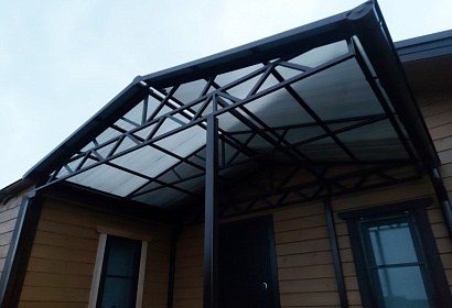 Входная группа с обшивкой ДПК