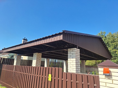 Навес из Металлочерепицы