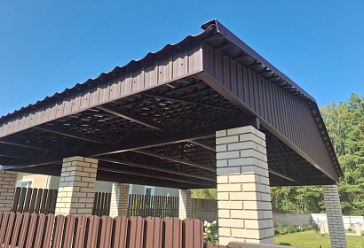 Навес для двух машин