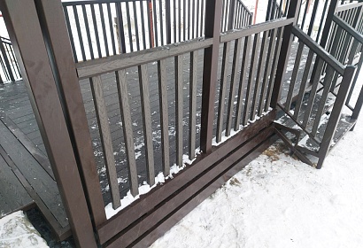 Беседка из металла обшитая ДПК