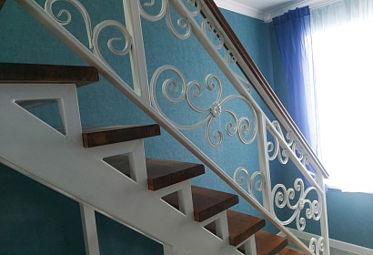 Металлические перила для лестницы в дом