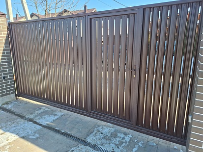 Ворота Откатные с Калиткой