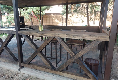 Беседка с покрытием из гибкой черепицы