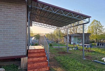 Односкатный навес для авто