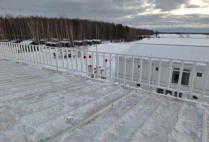 Ограждение и пожарная лестница