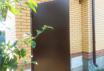 Металлическая дверь с перилами Металлическая дверь с перилами