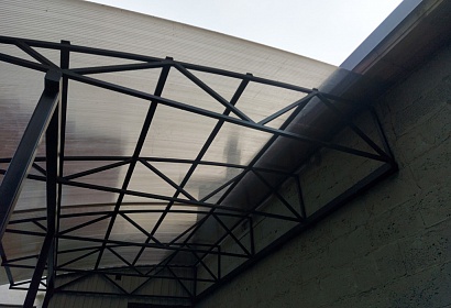 Навес примыкающий к дому