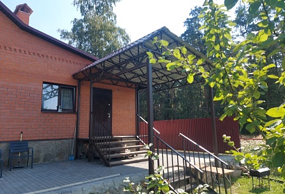 Входная группа с покрытием из металлочерепицы