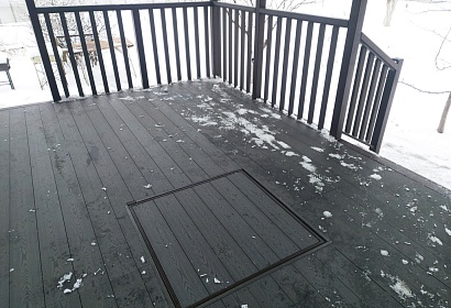 Беседка из металла обшитая ДПК