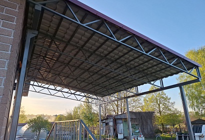 Односкатный навес для авто Односкатный навес для авто