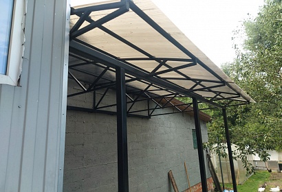 Навес примыкающий к дому