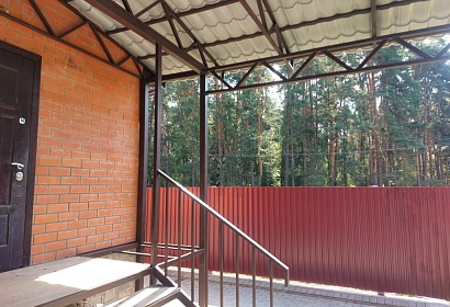 Входная группа с покрытием из металлочерепицы