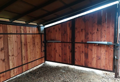 Навес с гибкой черепицей для авто