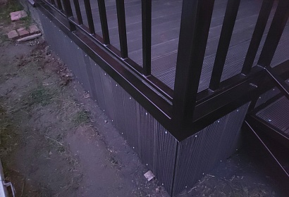 Входная группа с обшивкой ДПК