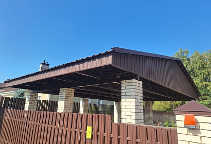 Навес для двух машин