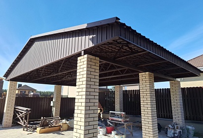 Навес для двух машин